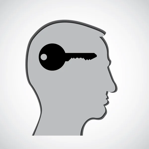 Κλειδί στο κεφάλι — Διανυσματικό Αρχείο