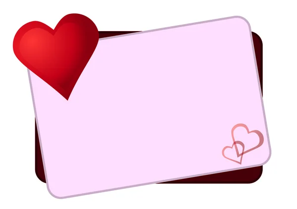 Prázdné valentine karta — Stockový vektor