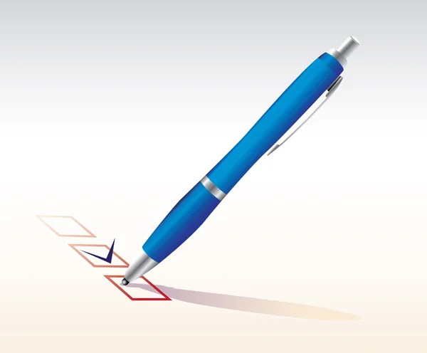 Στυλό και το πλαίσιο ελέγχου — Διανυσματικό Αρχείο