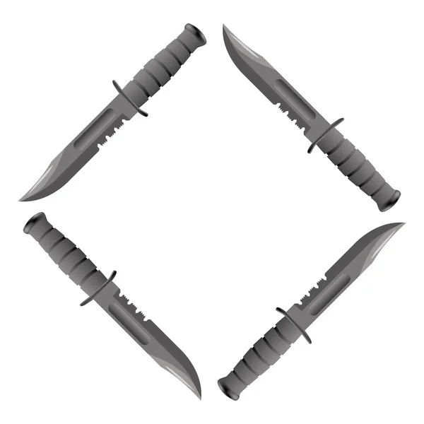 Cuchillo militar — Vector de stock