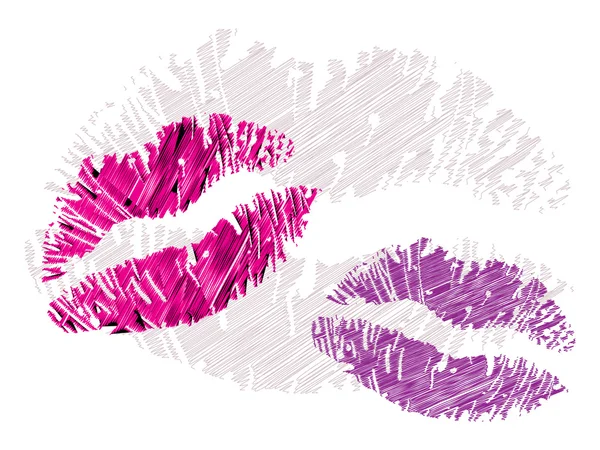 Grunge lèvres — Image vectorielle