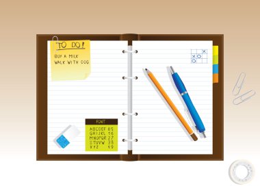 Notepad diary clipart