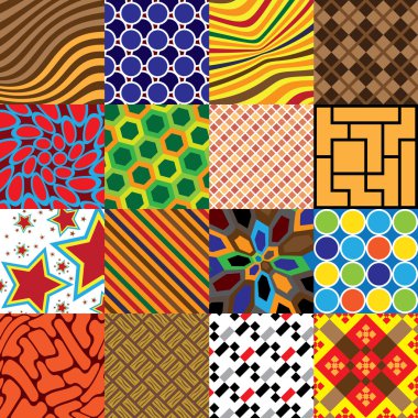 16 patterns clipart