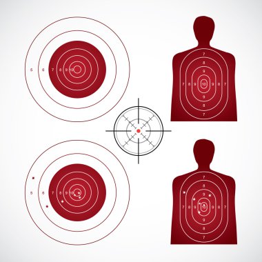 Set of targets clipart