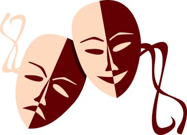 Theatre masks lucky sad clipart