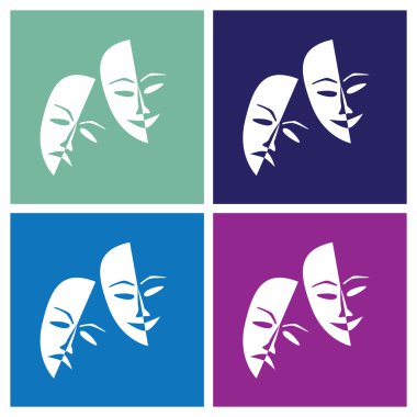 Theatre masks lucky sad clipart