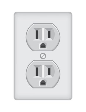 U.S. electric household outlet clipart