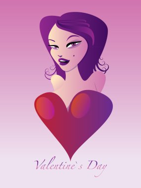 Valentine's day card clipart