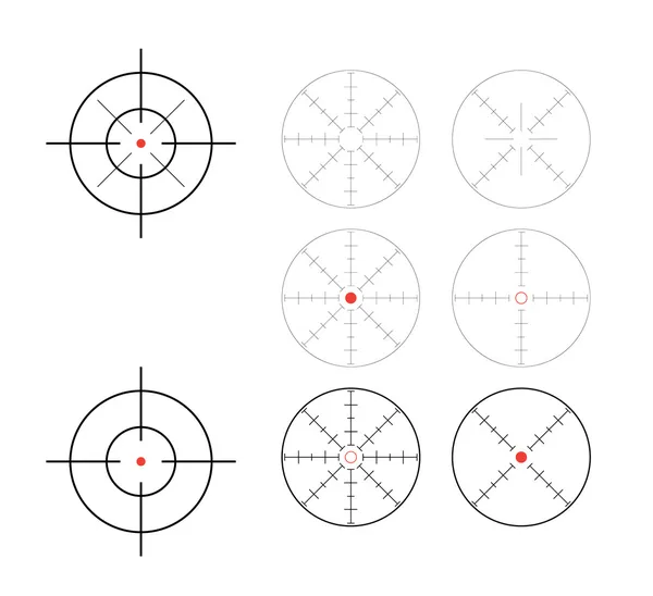 Set of crosshairs — Stock Vector