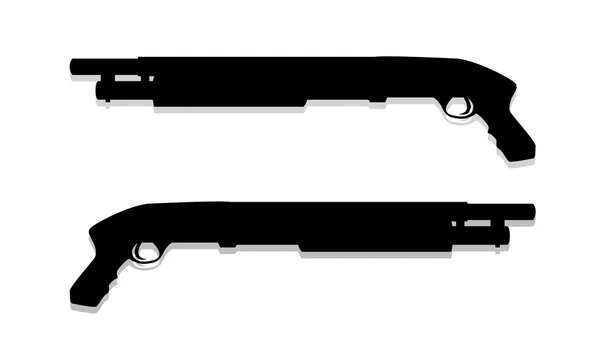 Isolé deux fusils de chasse — Image vectorielle