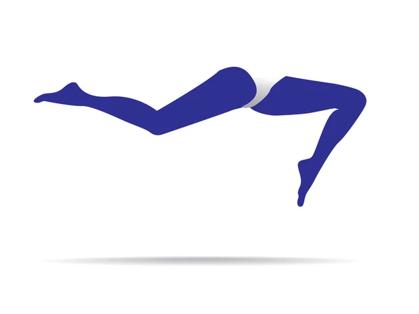Silohouette femme jambes — Image vectorielle