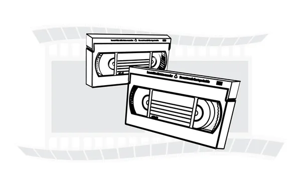 Videocassette VHS — Vettoriale Stock