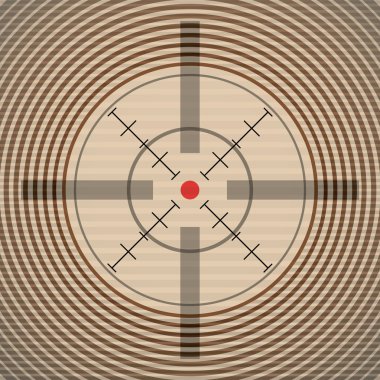 Crosshair with red dot clipart