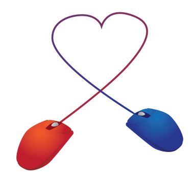 Two mice in love clipart