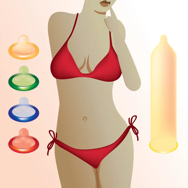Cuerpo de mujer caliente en bikini — Archivo Imágenes Vectoriales