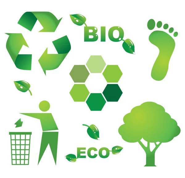 Bio eco-ikonen — Stock vektor