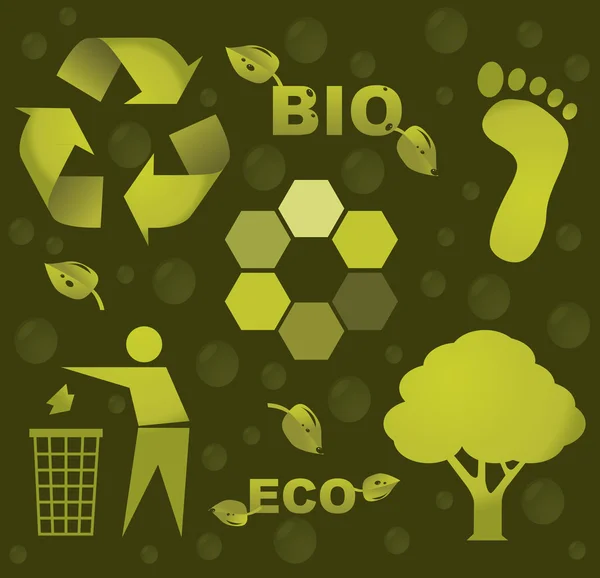 Bio eco icono — Archivo Imágenes Vectoriales