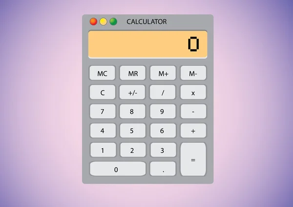 Kalkulátor szoftver — Stock Vector