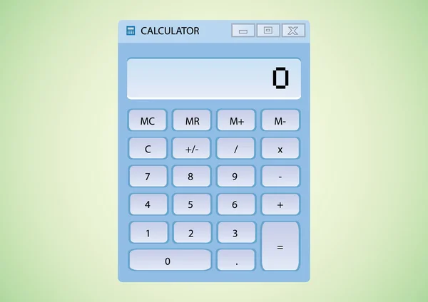 Calcolatrice software — Vettoriale Stock
