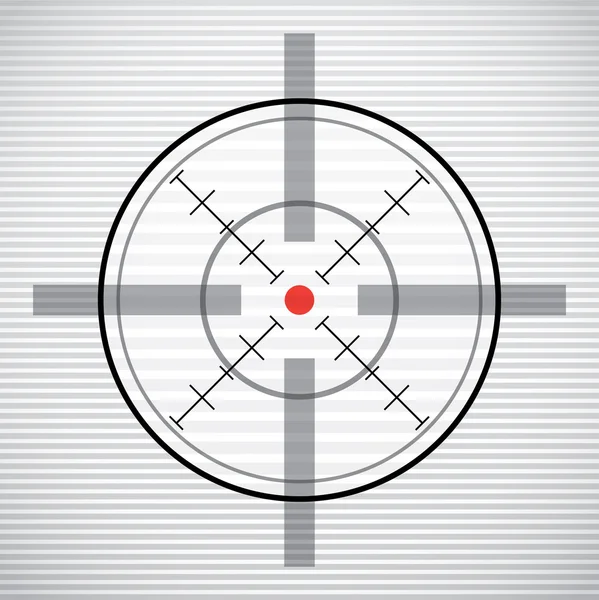 Fadenkreuz mit rotem Punkt — Stockvektor