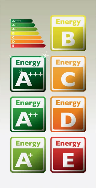 Kennzeichnung der Energieklasse — Stockvektor