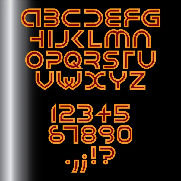 Futuristic alphabet fuente — Archivo Imágenes Vectoriales