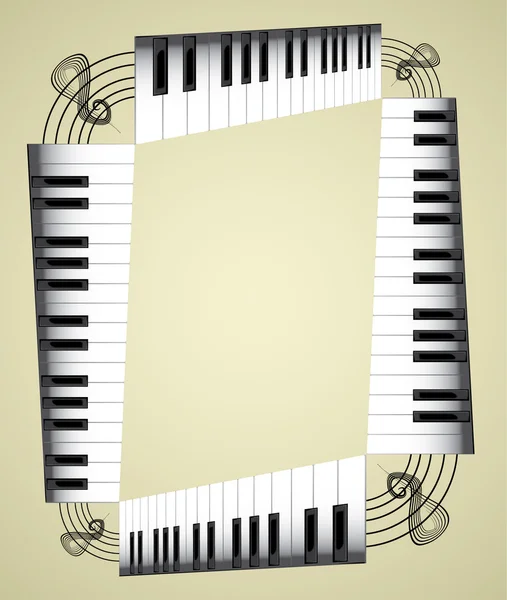 抽象钢琴卷帘 — 图库矢量图片