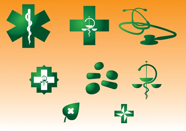 Symboles médicaux et trucs — Image vectorielle