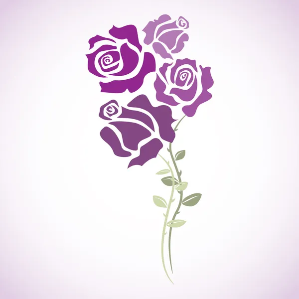 Vier rozen — Stockvector