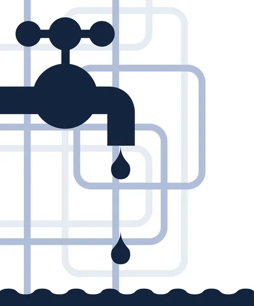 Tap water and pipes — Wektor stockowy
