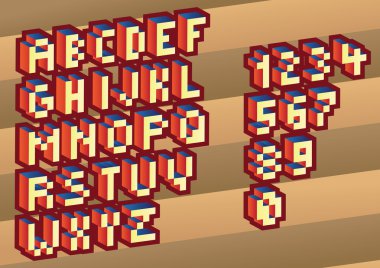 3D piksel alfabesi
