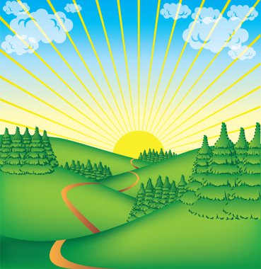 Cute countryside clipart