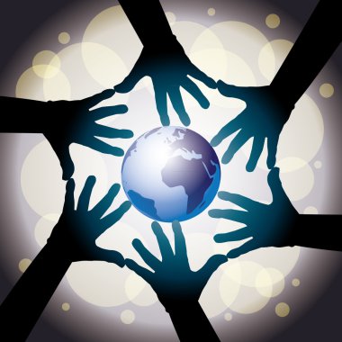 Cooperative hands clipart