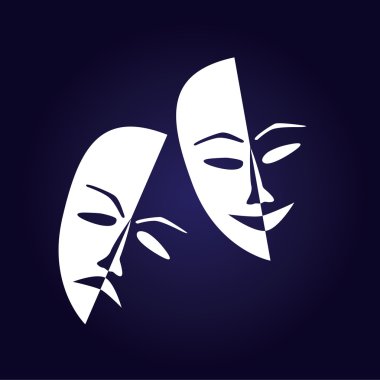 Theatre masks clipart