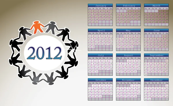 2012-kalenderen – stockvektor