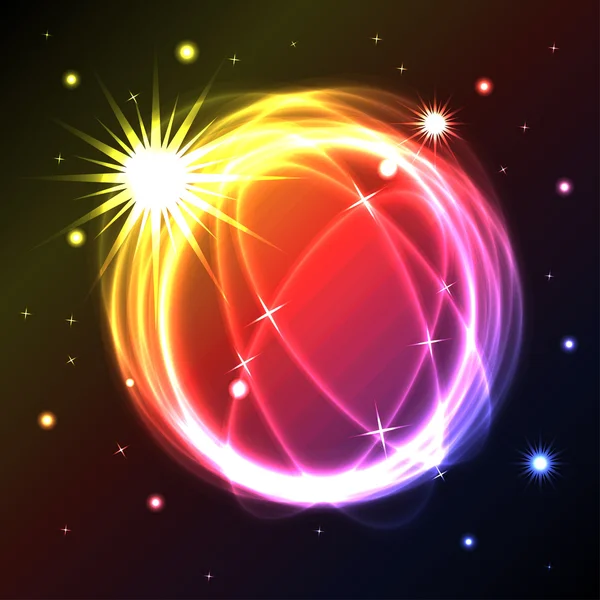 Cercle plasma abstrait — Image vectorielle