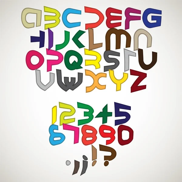 Alfabeto de color — Vector de stock