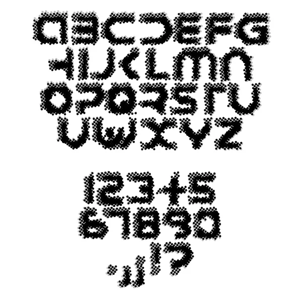 Футуристический гранж-алфавит — стоковый вектор