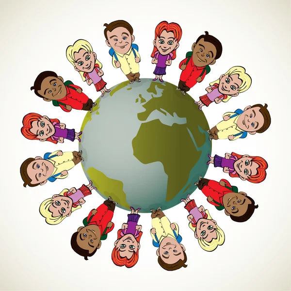 Глобальные дети — стоковый вектор