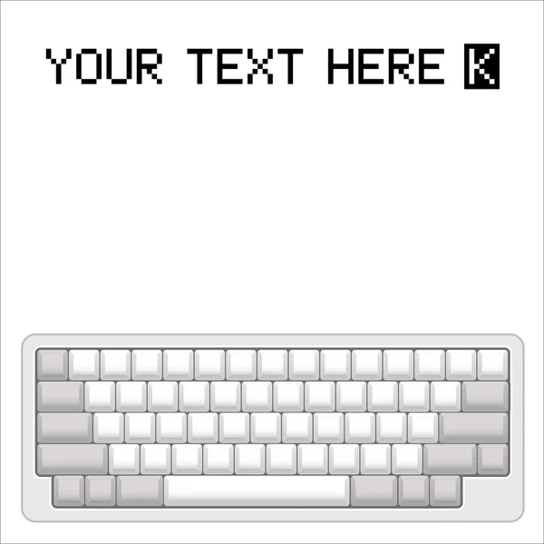空白のレトロなキーボード — ストックベクタ