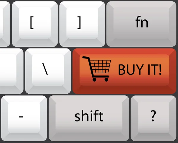 Comprar teclado — Vector de stock