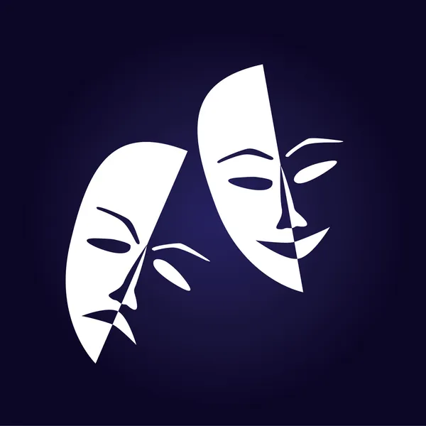 Máscaras de teatro — Vector de stock