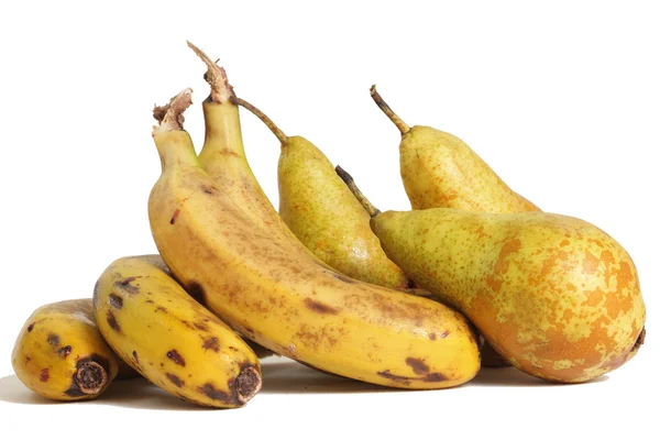 Ecologische peren en bananen — Stockfoto