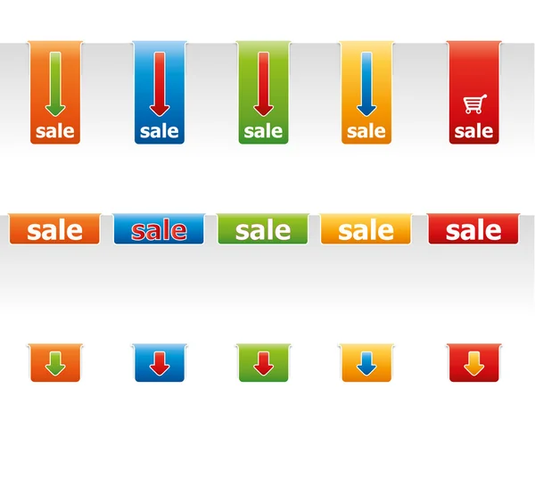 Etiquetas de preço coloridas . — Fotografia de Stock