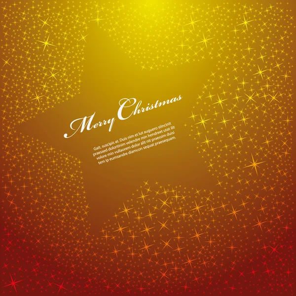 与黄金星圣诞星 — 图库矢量图片