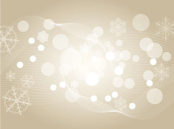 Fond de Noël vectoriel avec des flocons de neige blancs et place pour votre texte — Image vectorielle