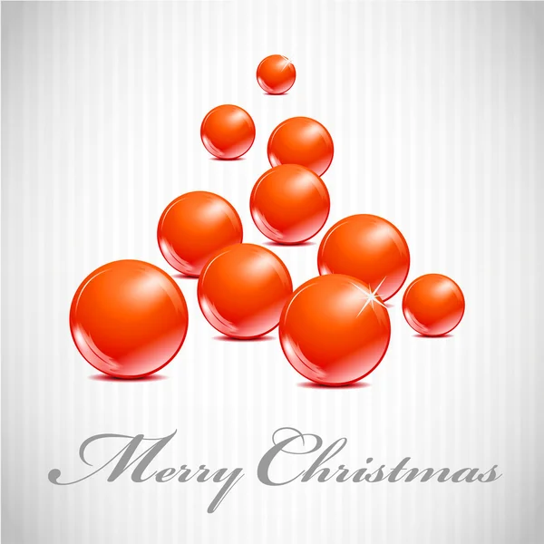 Різдвяна ялинка червоного м'яча — стокове фото