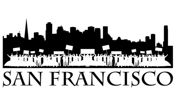 Καταλαμβάνουν το Σαν Φρανσίσκο — Διανυσματικό Αρχείο