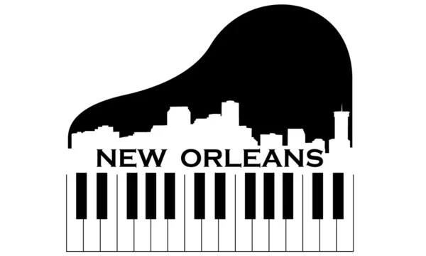 New Orleans müziği — Stok Vektör