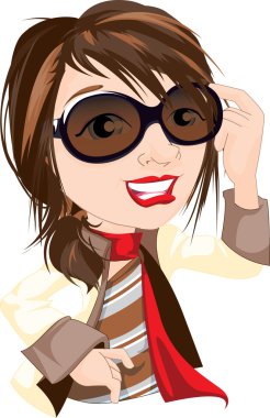 Cute Fashionista Girl clipart